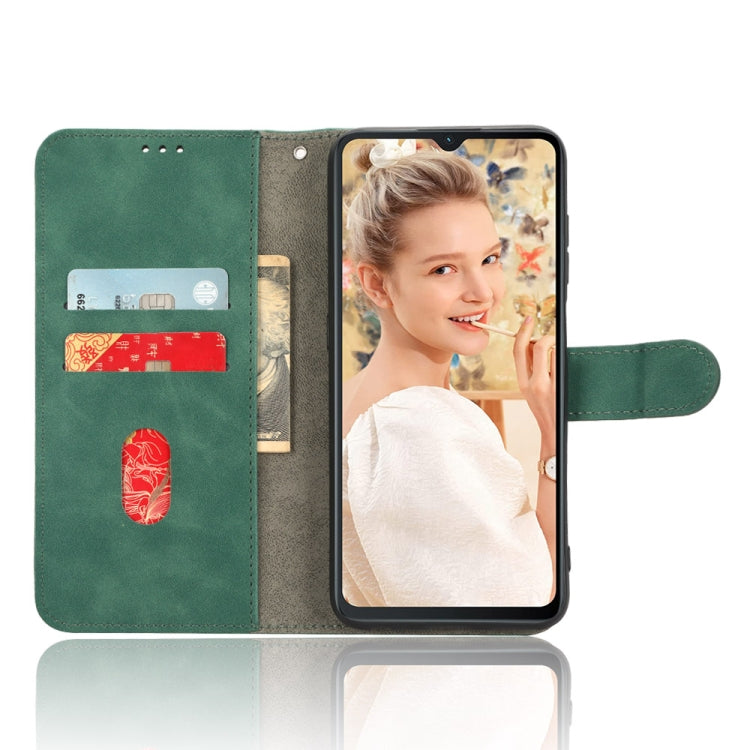 For Oukitel  C32 Skin Feel Magnetic Flip Leather Phone Case