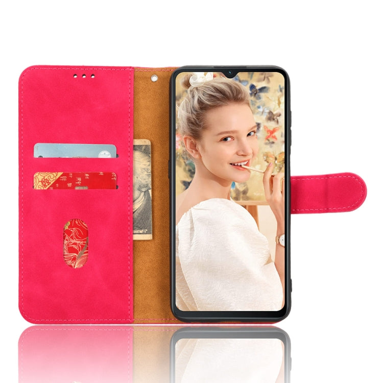 For Oukitel  C32 Skin Feel Magnetic Flip Leather Phone Case