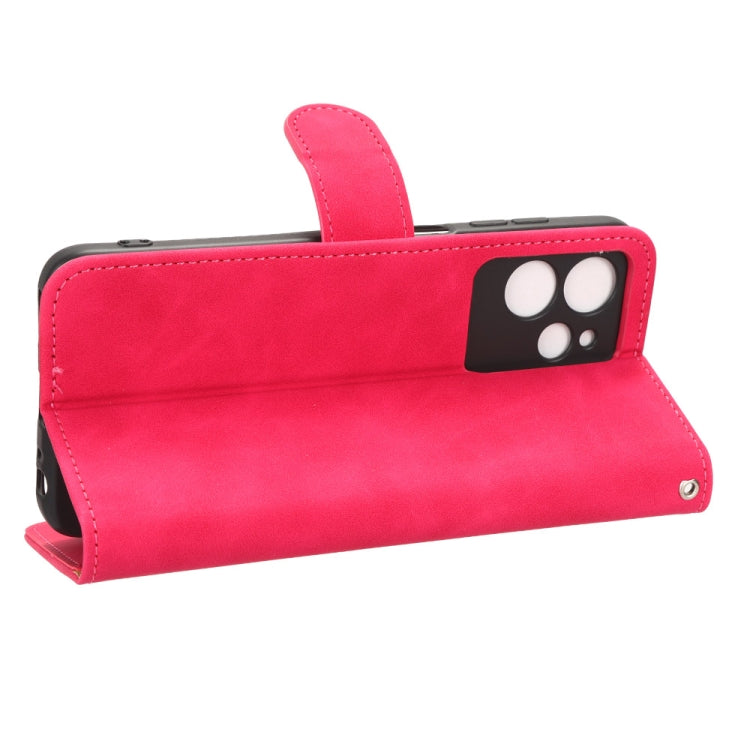 For Oukitel  C32 Skin Feel Magnetic Flip Leather Phone Case