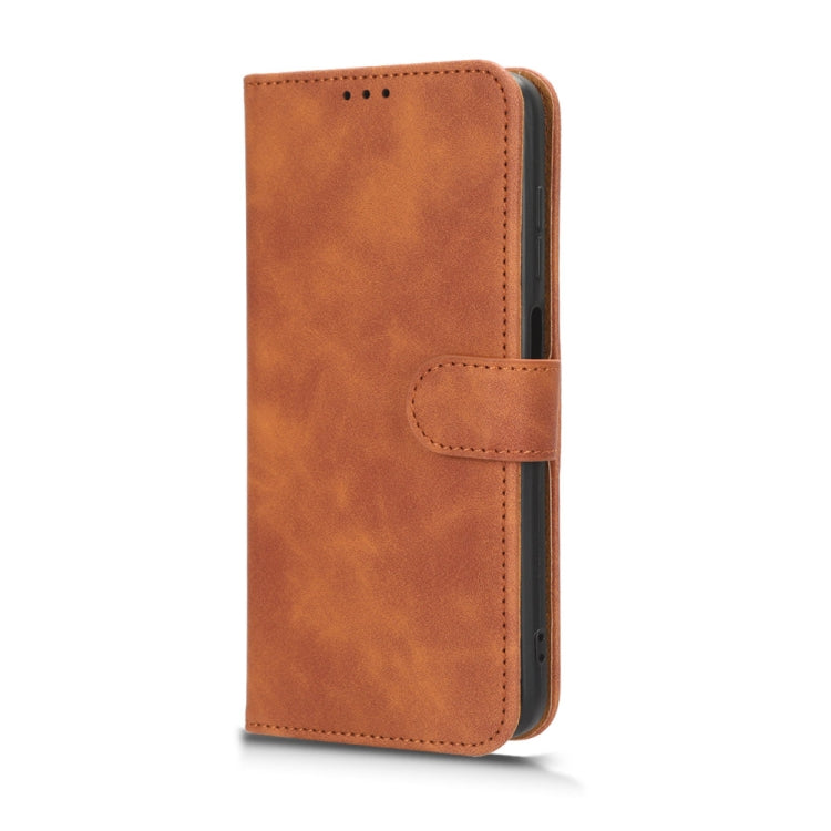 For Oukitel  C32 Skin Feel Magnetic Flip Leather Phone Case