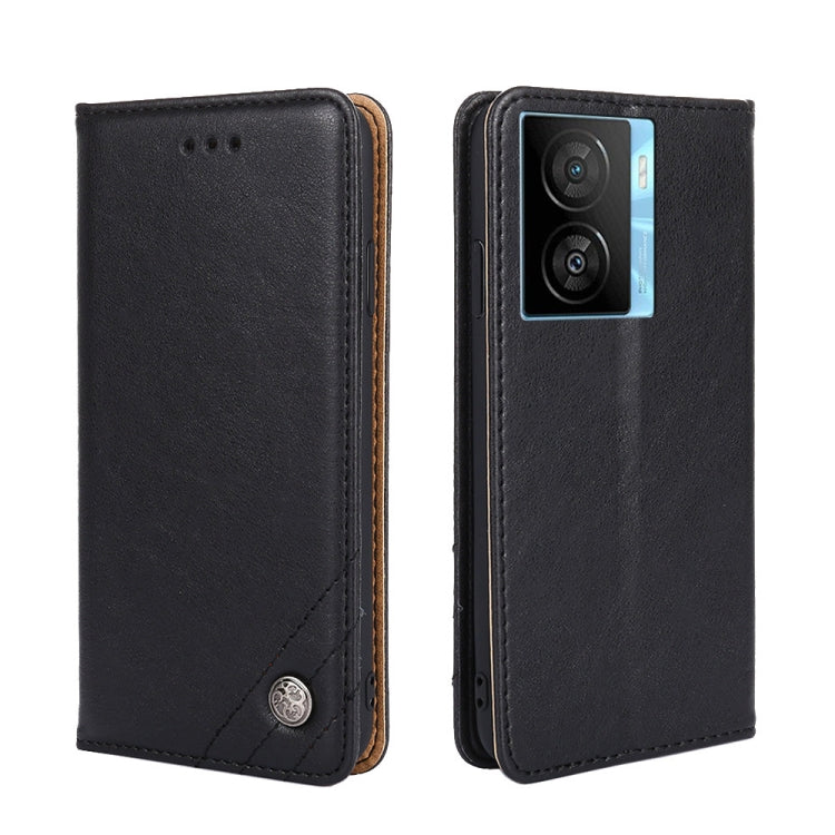 For vivo iQOO Z7x Non-Magnetic Retro Texture Horizontal Flip Leather Phone Case