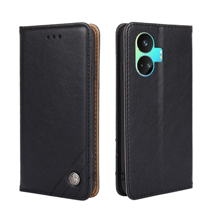 For Realme GT Neo5 SE Non-Magnetic Retro Texture Horizontal Flip Leather Phone Case
