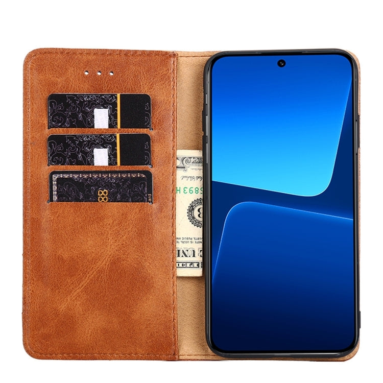 For Xiaomi Redmi Note 12 Turbo Non-Magnetic Retro Texture Horizontal Flip Leather Phone Case
