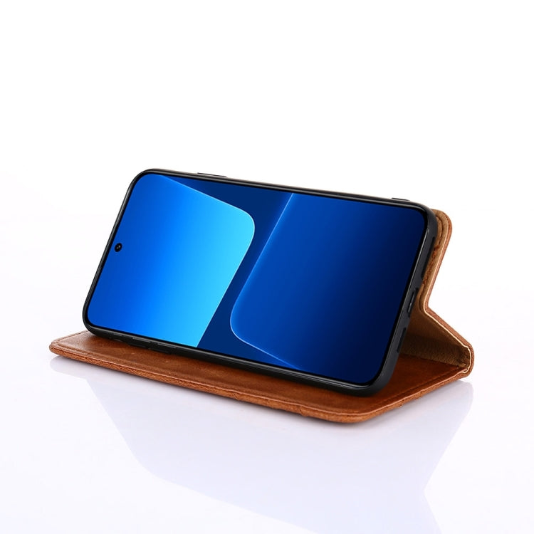 For Xiaomi Redmi Note 12 Turbo Non-Magnetic Retro Texture Horizontal Flip Leather Phone Case