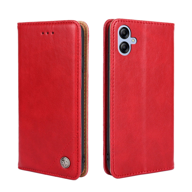 For Samsung Galaxy A04e 4G Non-Magnetic Retro Texture Horizontal Flip Leather Phone Case