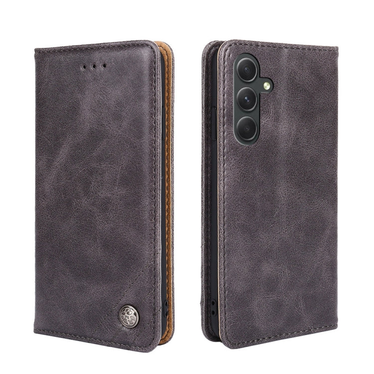 For Samsung Galaxy A54 5G Non-Magnetic Retro Texture Horizontal Flip Leather Phone Case