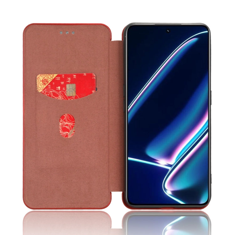 For Realme GT Neo5 SE Carbon Fiber Texture Flip Leather Phone Case