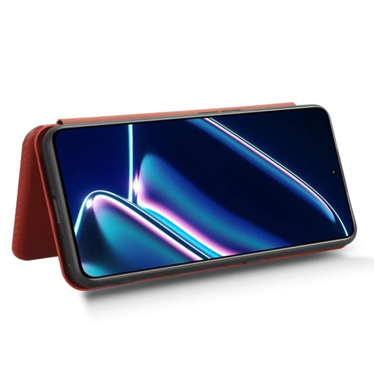 For Realme GT Neo5 SE Carbon Fiber Texture Flip Leather Phone Case