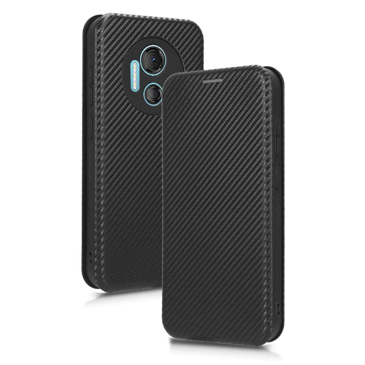 For DOOGEE X97 / X97 Pro Carbon Fiber Texture Flip Leather Phone Case