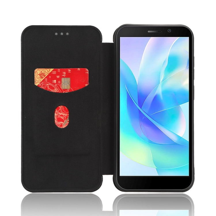 For DOOGEE X97 / X97 Pro Carbon Fiber Texture Flip Leather Phone Case