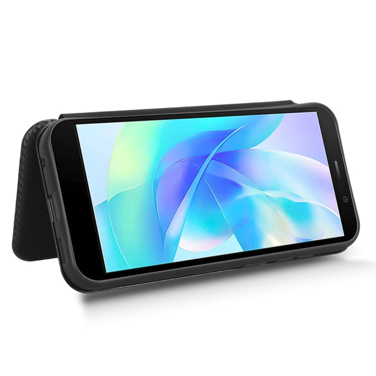 For DOOGEE X97 / X97 Pro Carbon Fiber Texture Flip Leather Phone Case