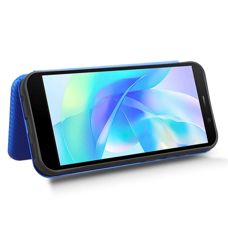 For DOOGEE X97 / X97 Pro Carbon Fiber Texture Flip Leather Phone Case