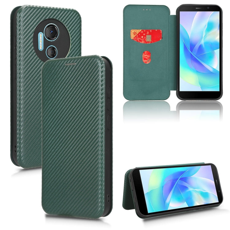 For DOOGEE X97 / X97 Pro Carbon Fiber Texture Flip Leather Phone Case