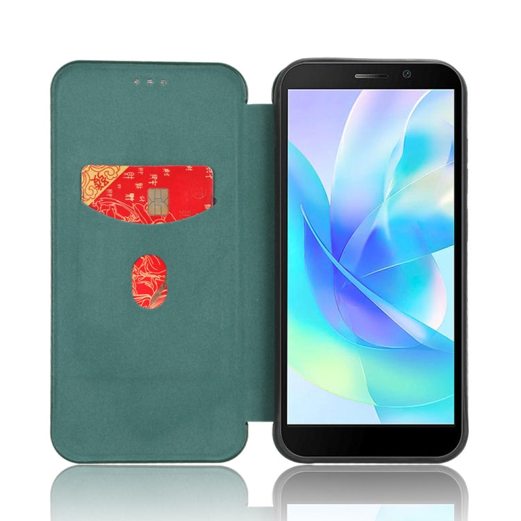 For DOOGEE X97 / X97 Pro Carbon Fiber Texture Flip Leather Phone Case