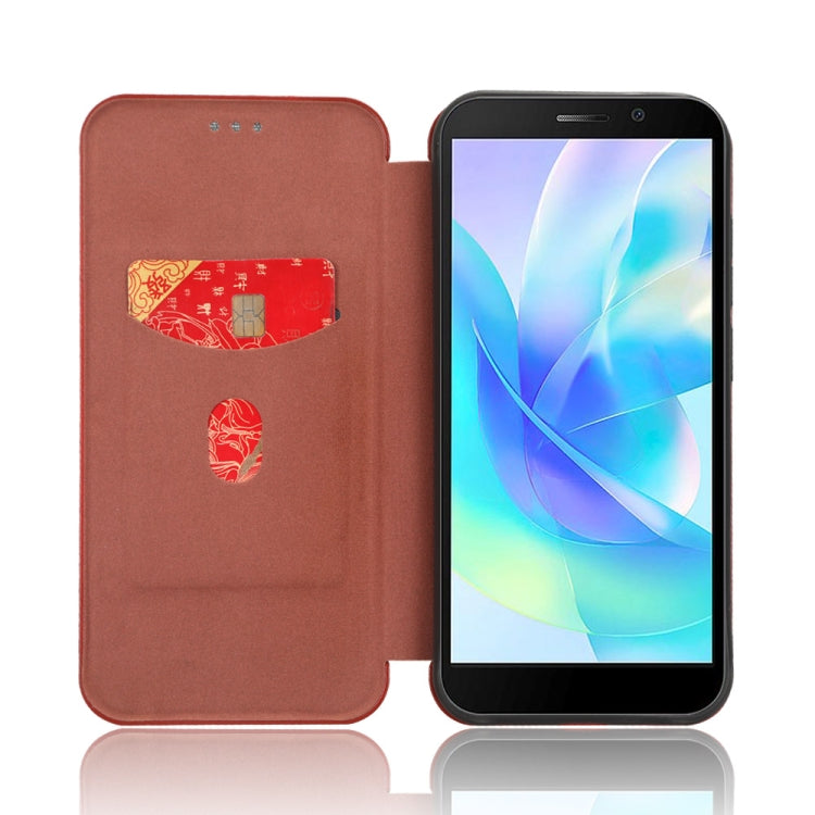 For DOOGEE X97 / X97 Pro Carbon Fiber Texture Flip Leather Phone Case