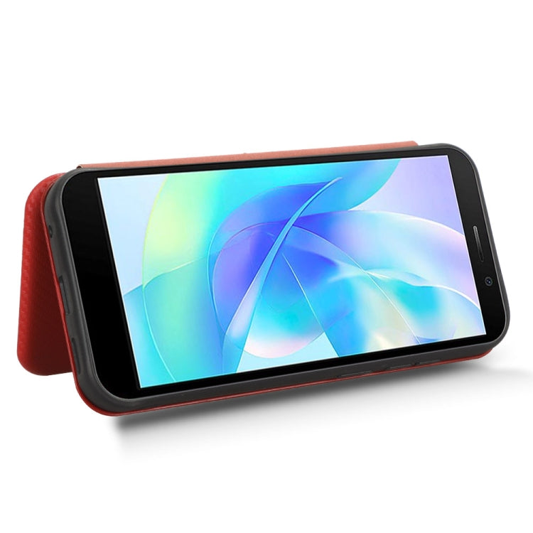 For DOOGEE X97 / X97 Pro Carbon Fiber Texture Flip Leather Phone Case