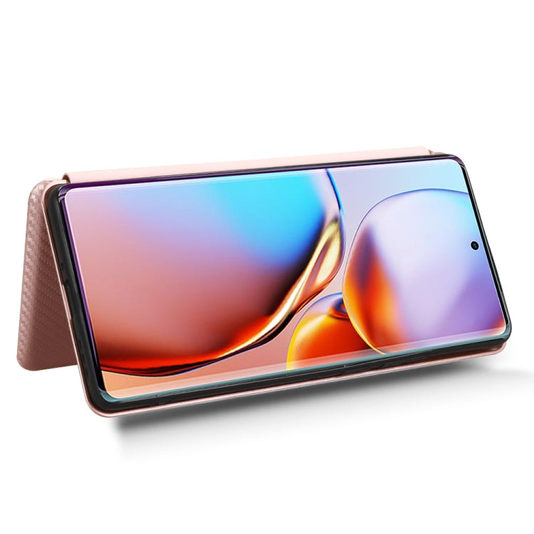 For Motorola Edge 40 Pro Carbon Fiber Texture Flip Leather Phone Case