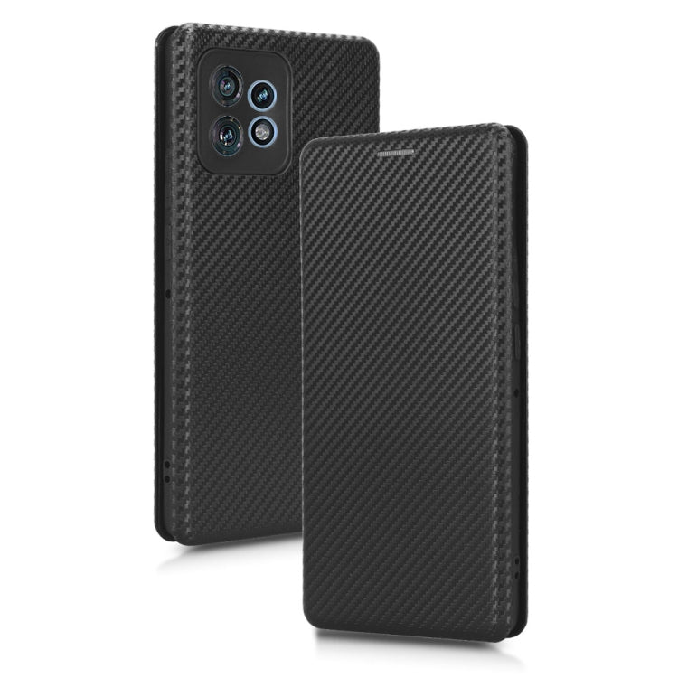 For Motorola Edge 40 Pro Carbon Fiber Texture Flip Leather Phone Case