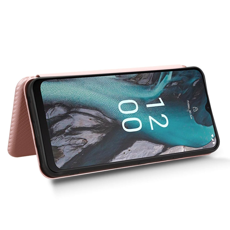 For Nokia C22 Carbon Fiber Texture Flip Leather Phone Case