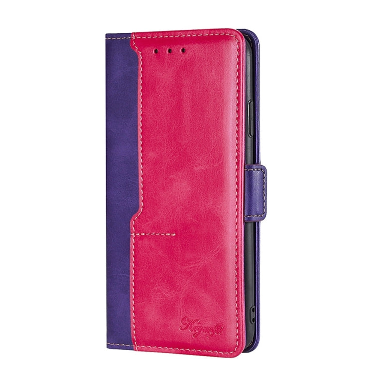 For Xiaomi Redmi Note 12 Turbo Contrast Color Side Buckle Leather Phone Case