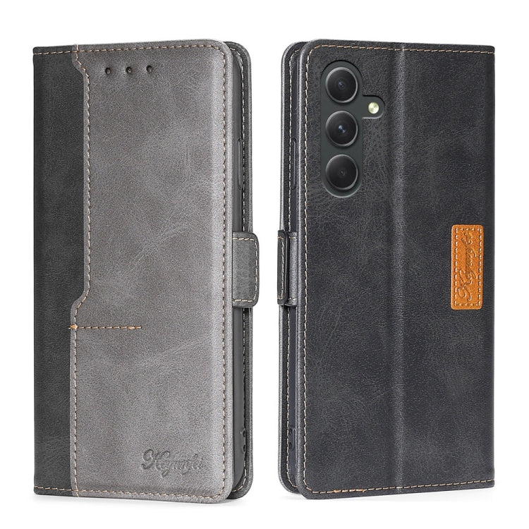 For Samsung Galaxy A54 5G Contrast Color Side Buckle Leather Phone Case