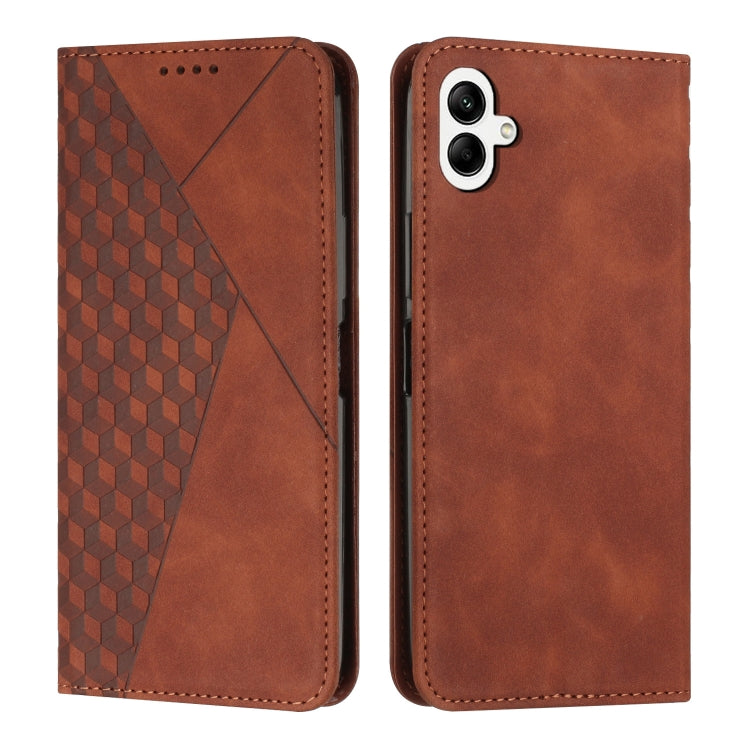 For Samsung Galaxy M14 5G / F14 5G Diamond Pattern Skin Feel Magnetic Leather Phone Case