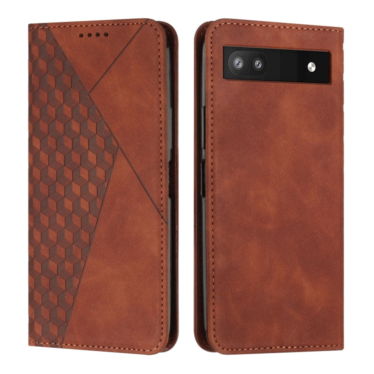 For Google Pixel 7a Diamond Pattern Skin Feel Magnetic Leather Phone Case