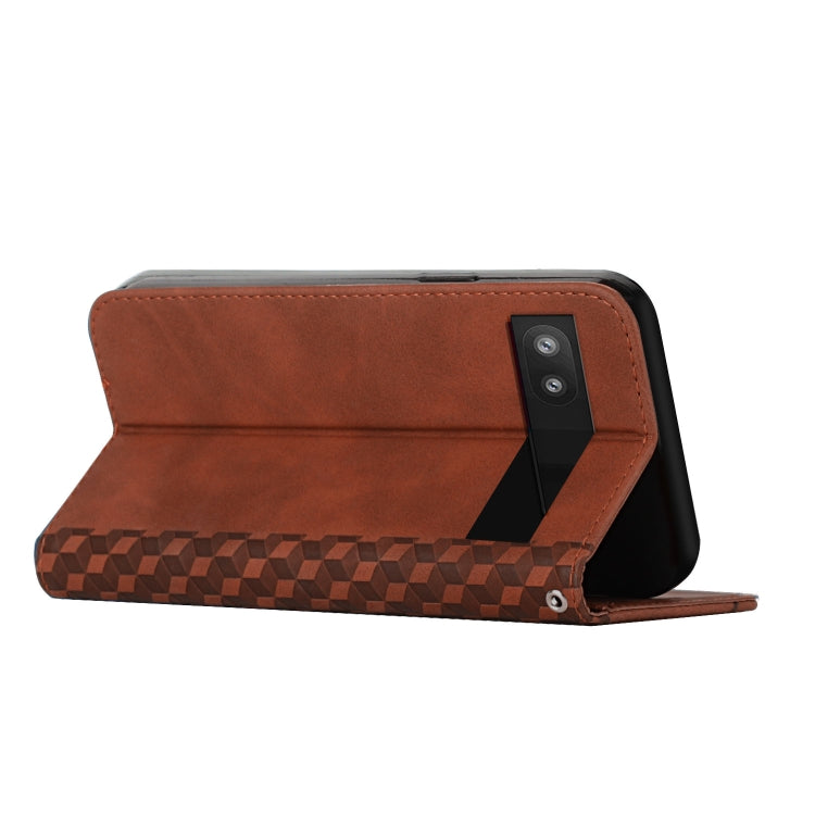 For Google Pixel 7a Diamond Pattern Skin Feel Magnetic Leather Phone Case