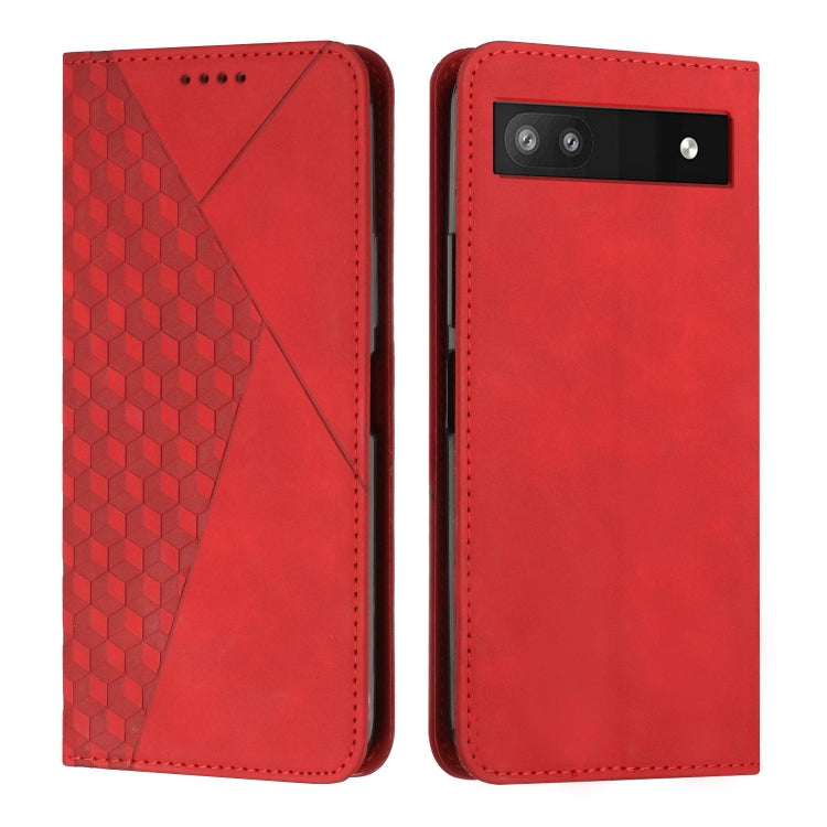 For Google Pixel 7a Diamond Pattern Skin Feel Magnetic Leather Phone Case