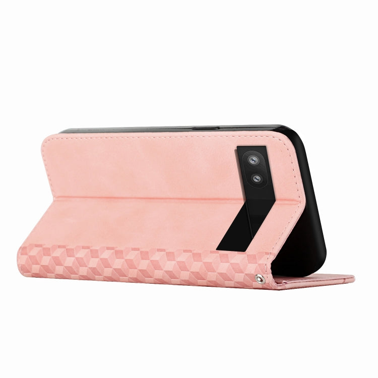 For Google Pixel 7a Diamond Pattern Skin Feel Magnetic Leather Phone Case