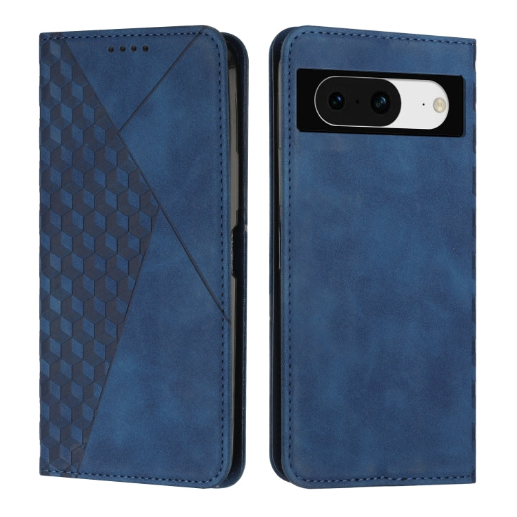 For Google Pixel 8 Diamond Pattern Skin Feel Magnetic Leather Phone Case