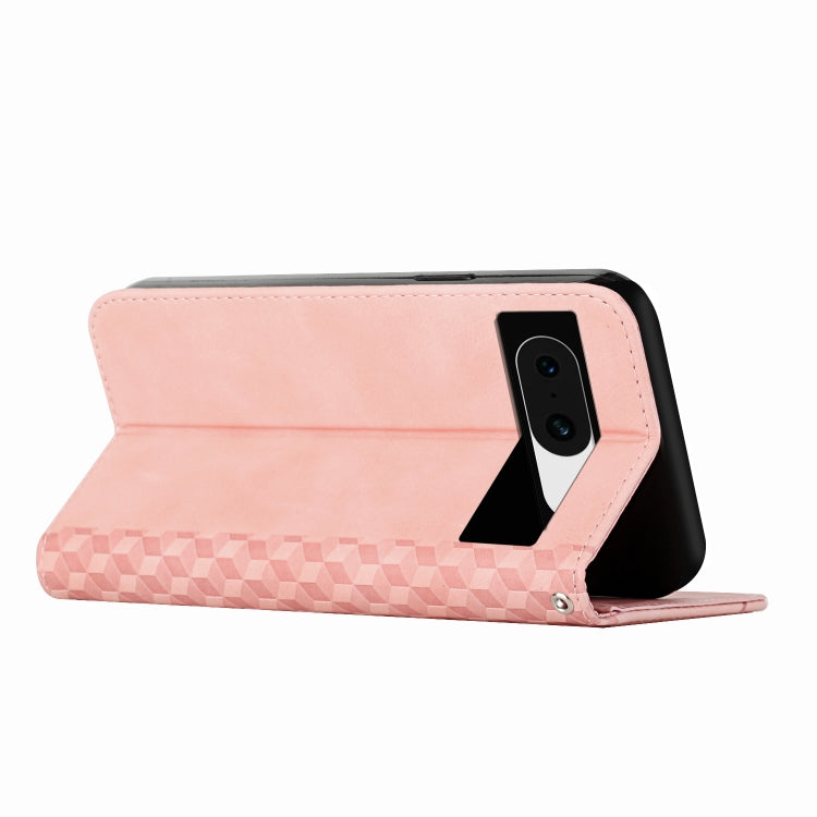 For Google Pixel 8 Diamond Pattern Skin Feel Magnetic Leather Phone Case
