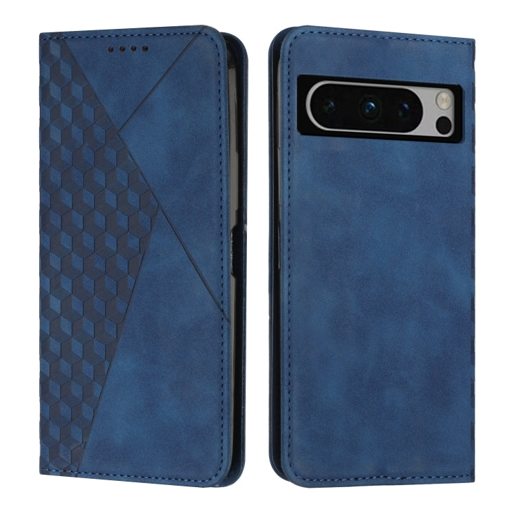 For Google Pixel 8 Pro Diamond Pattern Skin Feel Magnetic Leather Phone Case
