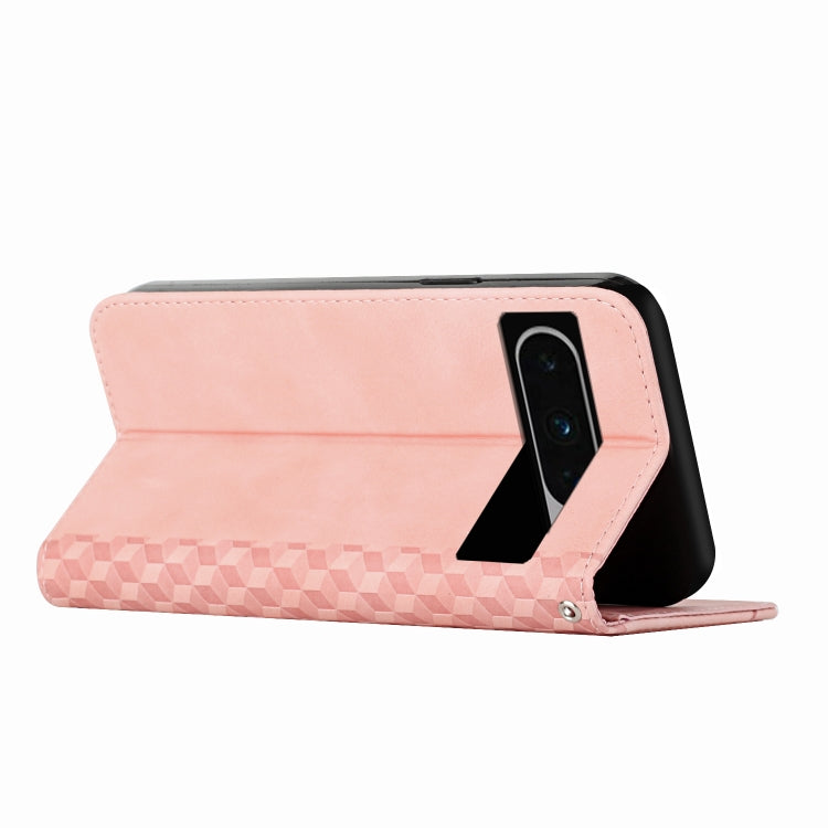For Google Pixel 8 Pro Diamond Pattern Skin Feel Magnetic Leather Phone Case