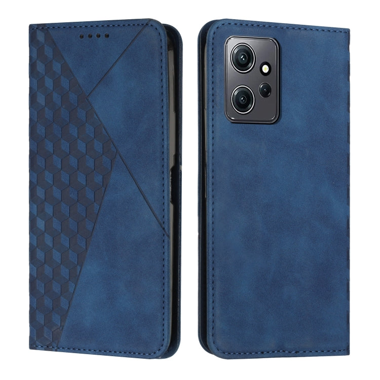 For Xiaomi Redmi Note 12 4G Global Diamond Pattern Skin Feel Magnetic Leather Phone Case