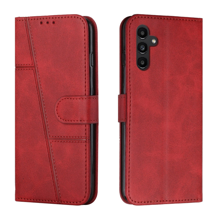 For Samsung Galaxy A24 4G Stitching Calf Texture Buckle Leather Phone Case