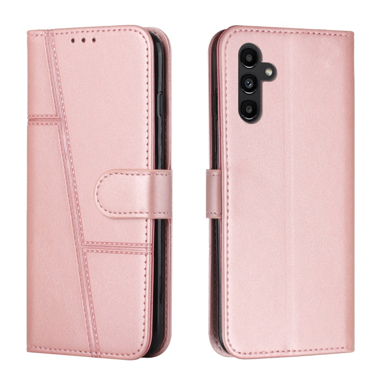 For Samsung Galaxy A24 4G Stitching Calf Texture Buckle Leather Phone Case