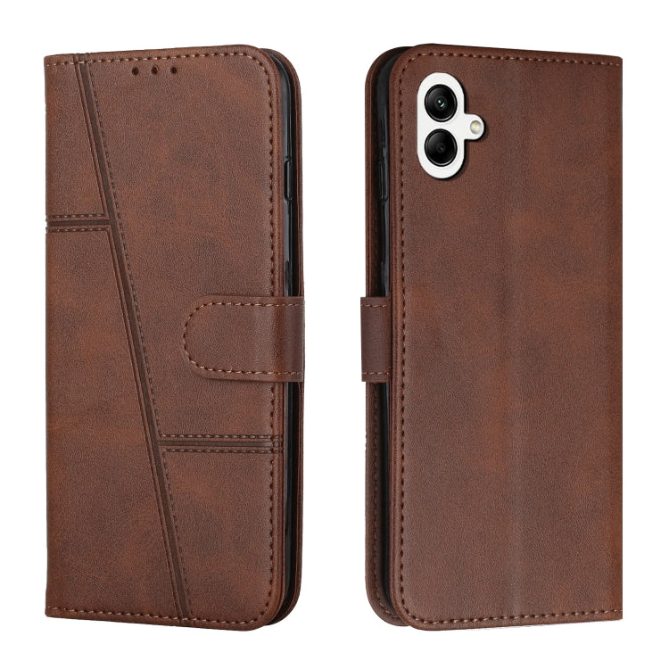For Samsung Galaxy M14 5G / F14 5G Stitching Calf Texture Buckle Leather Phone Case