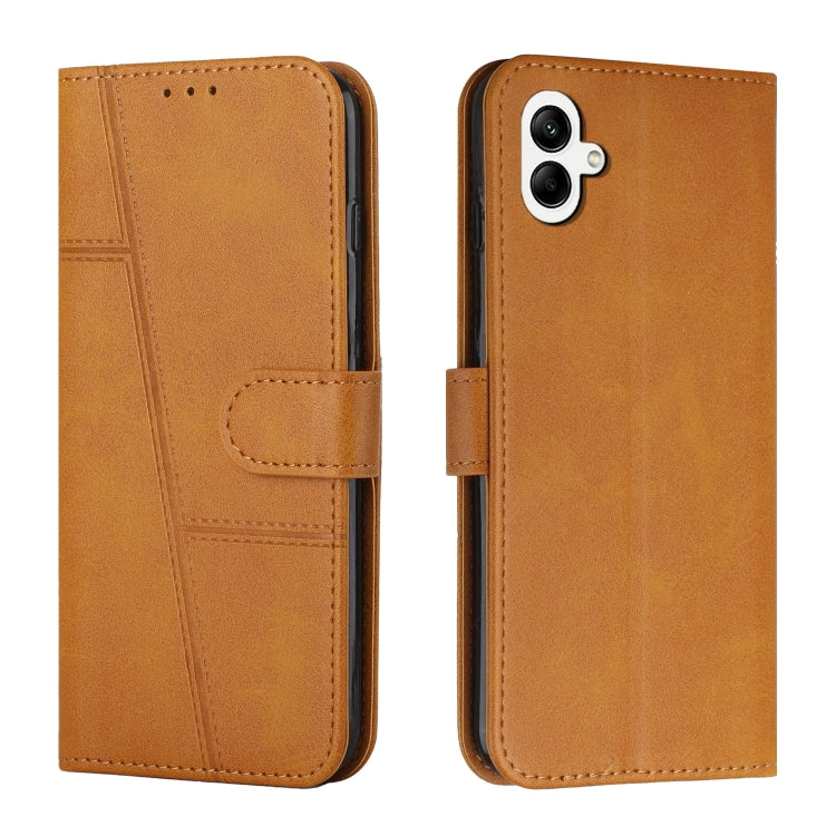 For Samsung Galaxy M14 5G / F14 5G Stitching Calf Texture Buckle Leather Phone Case