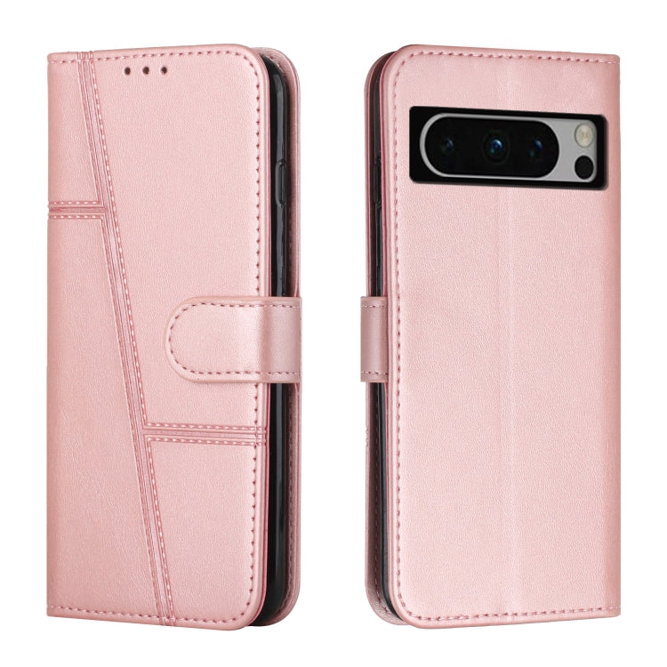 For Google Pixel 8 Pro Stitching Calf Texture Buckle Leather Phone Case