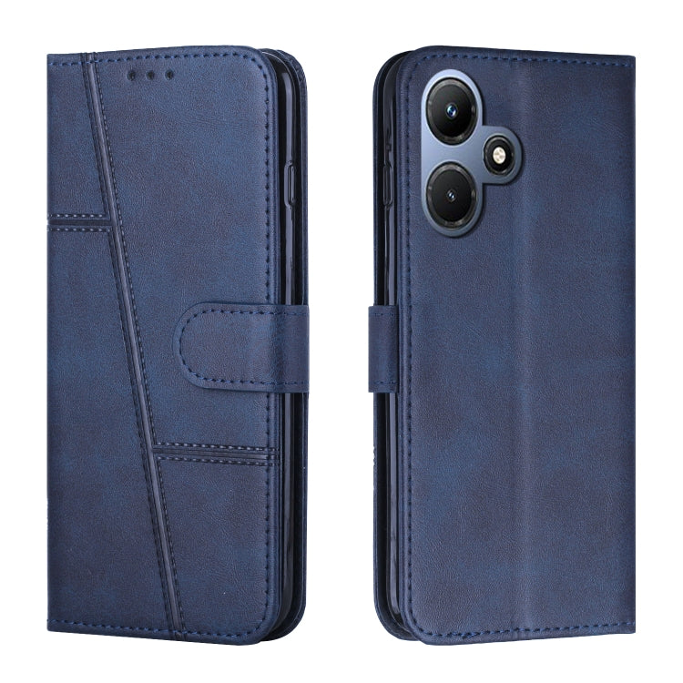 For Infinix Hot 30i Stitching Calf Texture Buckle Leather Phone Case