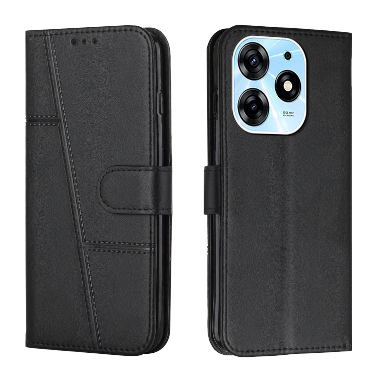 For Tecno Spark 10 Pro Stitching Calf Texture Buckle Leather Phone Case
