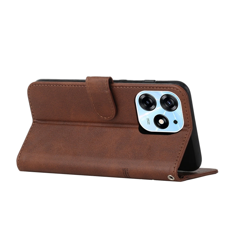 For Tecno Spark 10 Pro Stitching Calf Texture Buckle Leather Phone Case