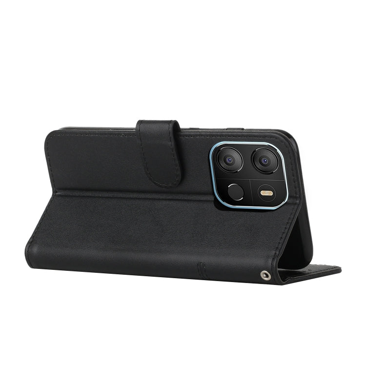 For Tecno Pop 7 Stitching Calf Texture Buckle Leather Phone Case