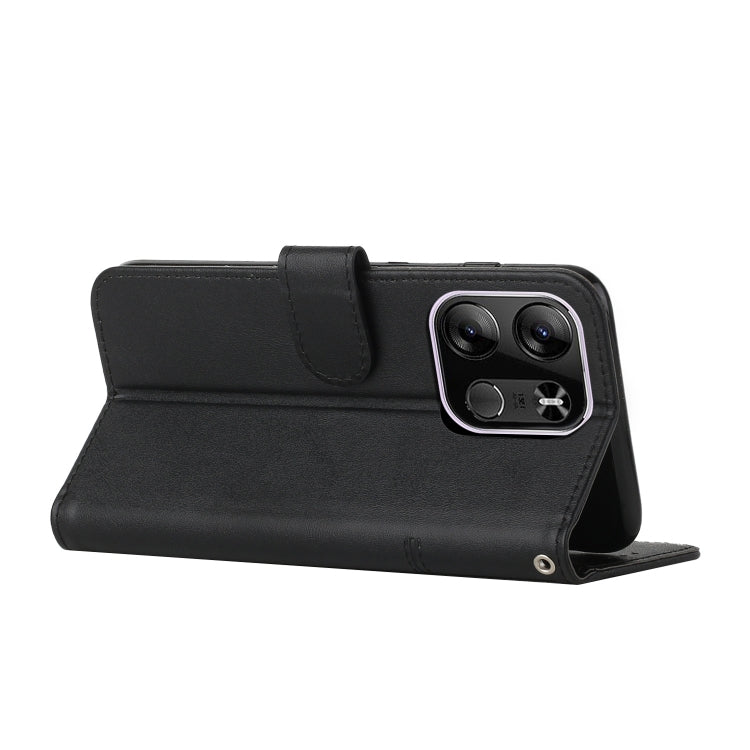 For Tecno Pop 7 Pro Stitching Calf Texture Buckle Leather Phone Case