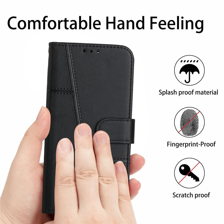 For Xiaomi Redmi Note 12 4G Global Stitching Calf Texture Buckle Leather Phone Case