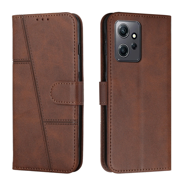 For Xiaomi Redmi Note 12 4G Global Stitching Calf Texture Buckle Leather Phone Case