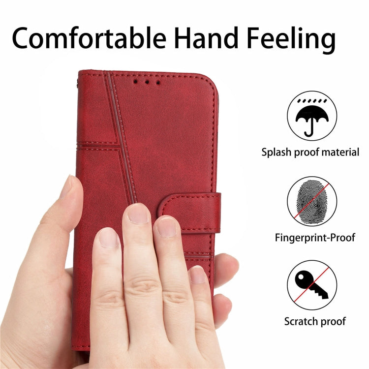 For Xiaomi Redmi Note 12 4G Global Stitching Calf Texture Buckle Leather Phone Case