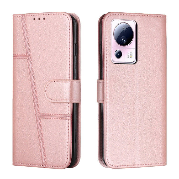 For Xiaomi Civi 2 / 13 Lite Stitching Calf Texture Buckle Leather Phone Case