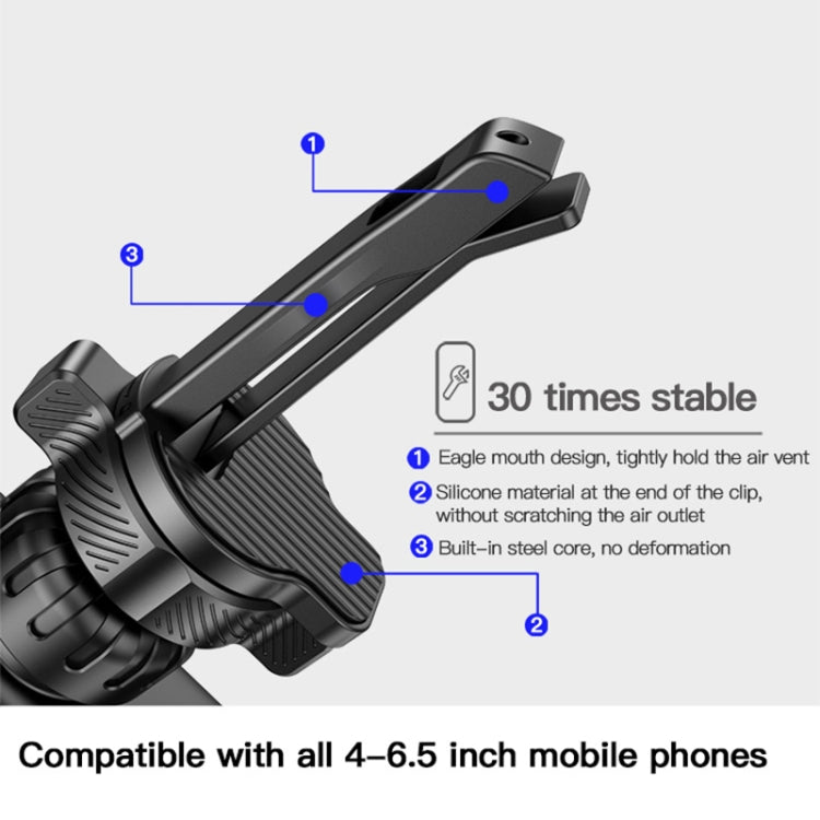 Yesido C86 Foldable Air Outlet Gravity Car Phone Holder(Black)